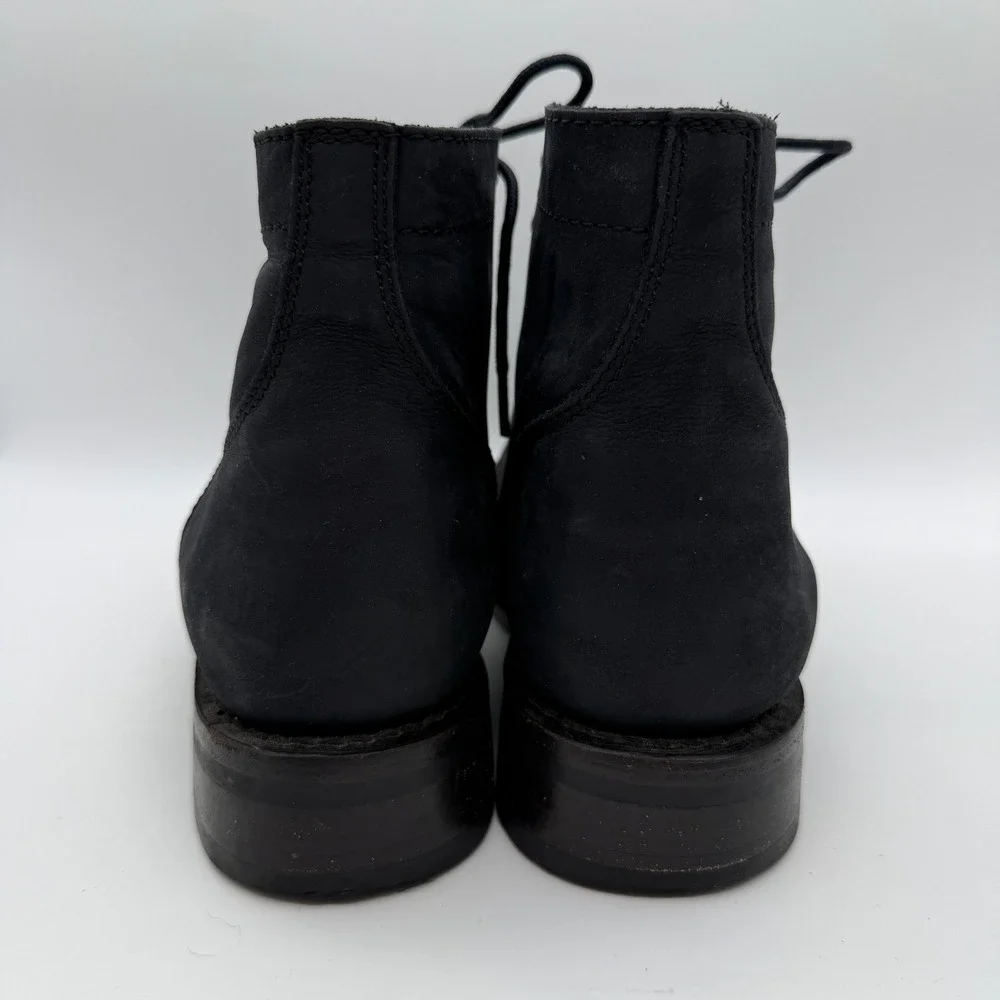 Thursday Boot Co Captain Boot Mens 8.5 Black Matte Leather Lace Up Cap Toe